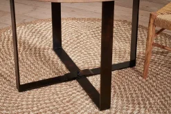 Fia Mango Wood Round Dining Table