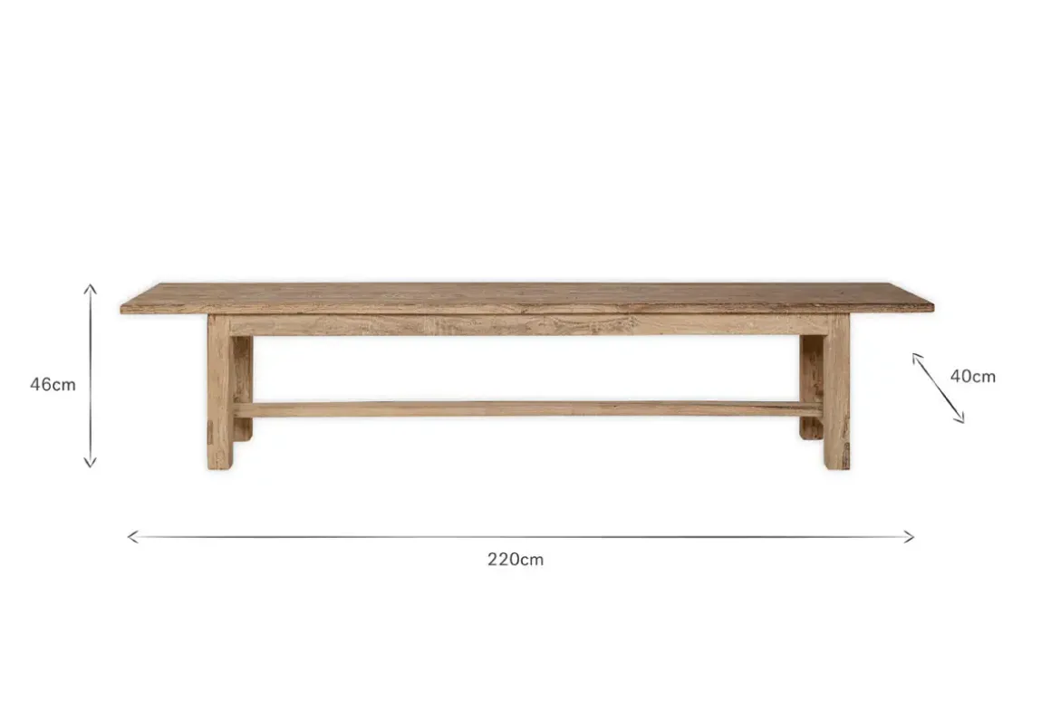Fioni Reclaimed Wood Bench - Natural