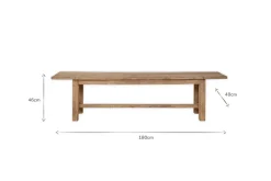 Fioni Reclaimed Wood Bench - Natural