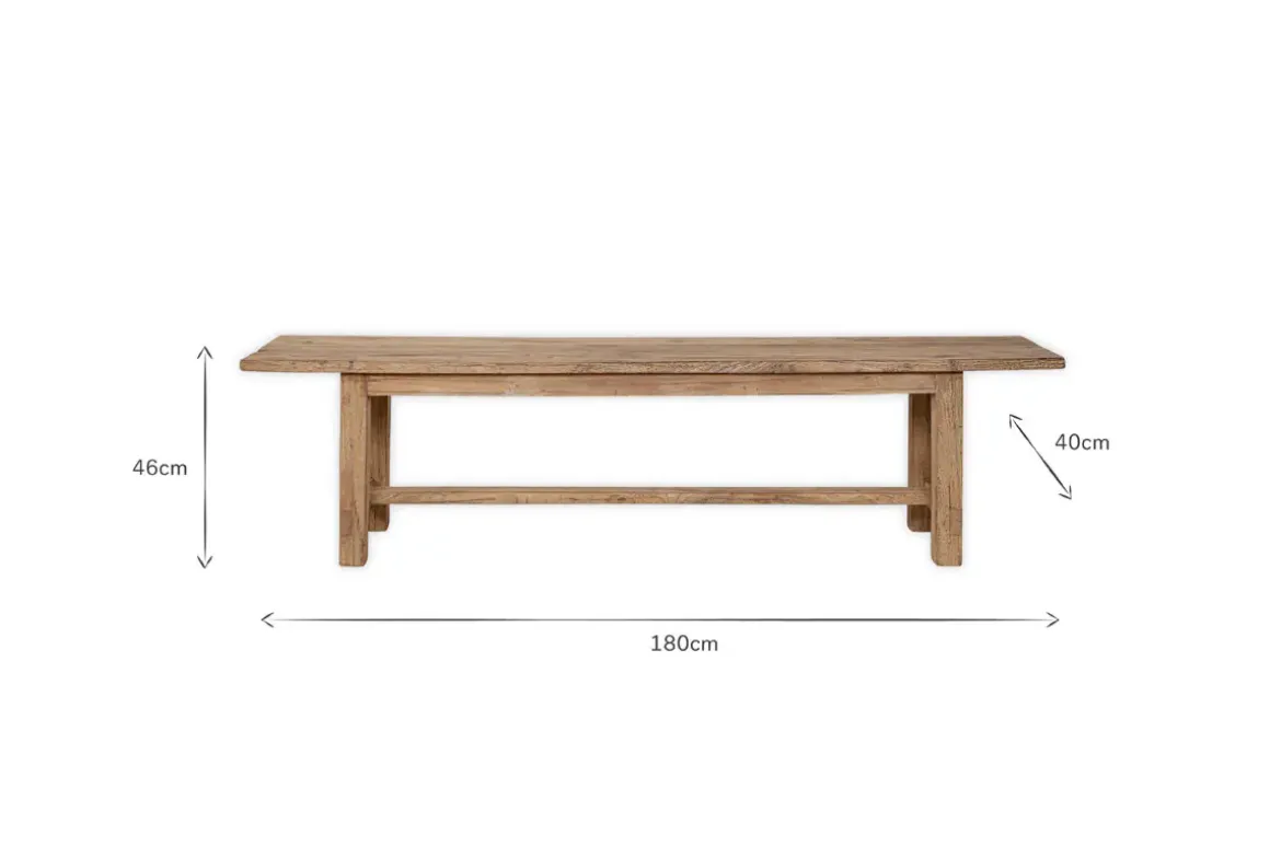 Fioni Reclaimed Wood Bench - Natural