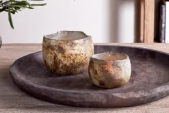 Gola Recycled Glass Tealight Holder - Antique Smoke