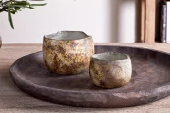 Gola Recycled Glass Tealight Holder - Antique Smoke