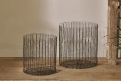 Gosaba Iron Basket - Aged Brass (Set of 2)