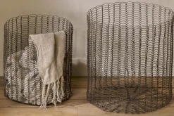 Gosaba Iron Basket - Aged Brass (Set of 2)