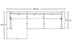 Guddu Grand Left Hand Chaise Sofa