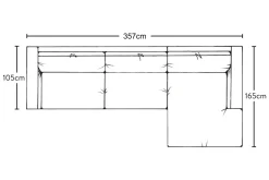 Guddu Grand Right Hand Chaise Sofa