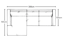 Guddu Medium Left Hand Chaise Sofa