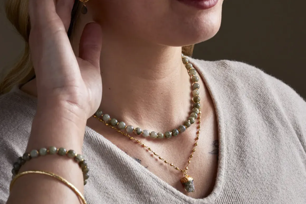 Hadari Labradorite Necklace - Gold