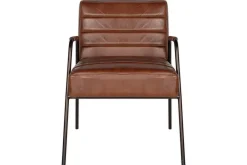 Hadithi Leather Occasional Chair - Chocolate Brown