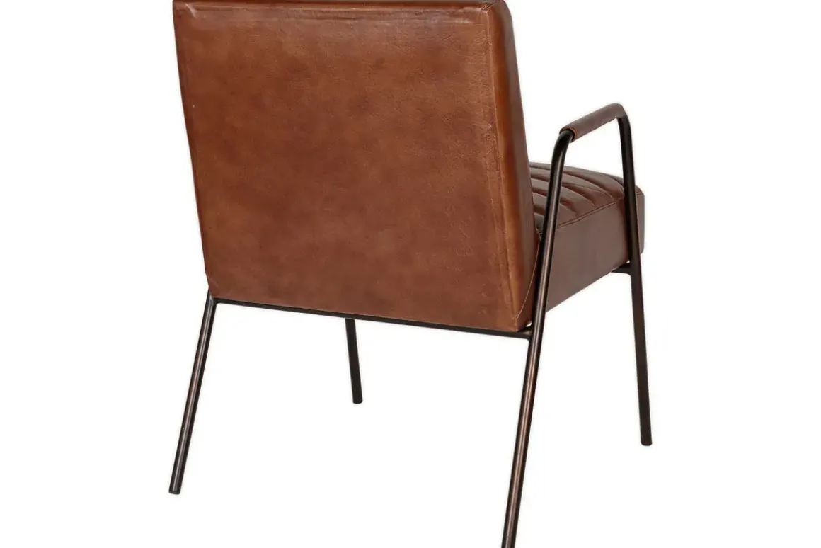 Hadithi Leather Occasional Chair - Chocolate Brown
