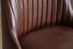 Harsha Leather Counter Chair - Chocolate Brown