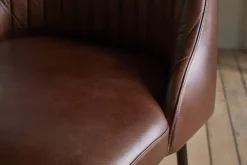 Harsha Leather Counter Chair - Chocolate Brown