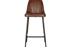 Harsha Leather Counter Chair - Chocolate Brown