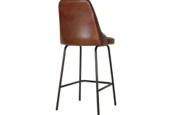 Harsha Leather Counter Chair - Chocolate Brown