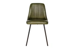 Harsha Leather Dining Chair - Rich Green