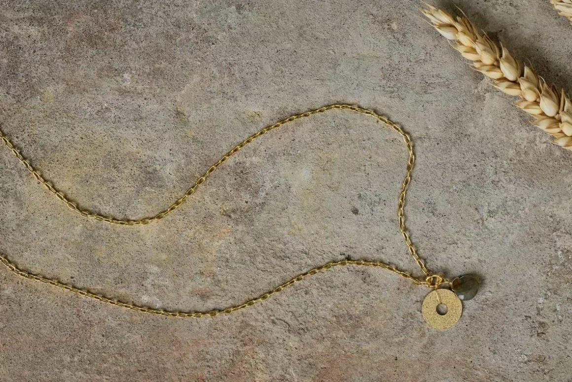 Hiral Labradorite Necklace - Gold