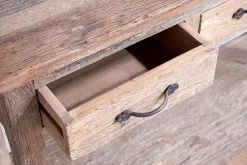 Ibo Reclaimed Wood 3 Drawer Console Table - Natural