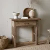 Ibo Reclaimed Wood 1 Drawer Console Table - Natural