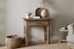 Ibo Reclaimed Wood 1 Drawer Console Table - Natural