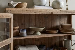 Ibo Reclaimed Wood & Glass Sideboard - Natural