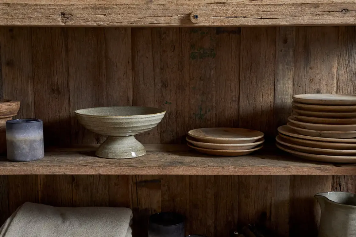Ibo Reclaimed Wood & Glass Sideboard - Natural