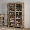 Ibo Reclaimed Wood & Glass Cabinet - Natural - Wide