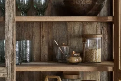 Ibo Reclaimed Wood & Glass Cabinet - Natural - Wide