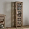 Ibo Reclaimed Wood & Glass Cabinet - Natural - Tall