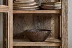 Ibo Reclaimed Wood & Glass Cabinet - Natural - Tall