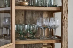 Ibo Reclaimed Wood & Glass Cabinet - Natural - Tall