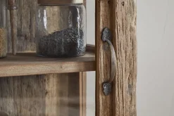 Ibo Reclaimed Wood & Glass Cabinet - Natural - Tall