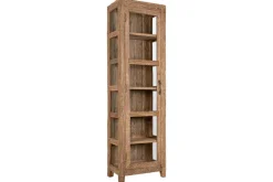 Ibo Reclaimed Wood & Glass Cabinet - Natural - Tall