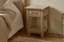 Ibo Reclaimed Wood Bedside Table - Natural
