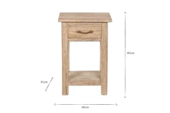 Ibo Reclaimed Wood Bedside Table - Natural