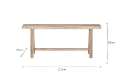 Ibo Reclaimed Wood Long Bench - Natural