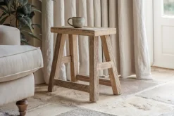 Ibo Reclaimed Wood Low Stool - Natural
