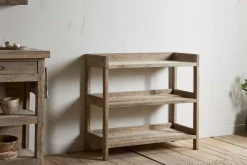 Ibo Reclaimed Wood Pantry Standing Shelves - Natural