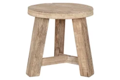 Ibo Reclaimed Wood Round Side Table - Natural