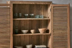 Ibo Reclaimed Wooden Slatted Cabinet – Natural - Large