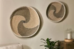 Idana Basket Wall Art - Natural, Black & White