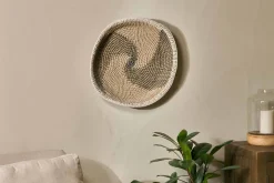 Idana Basket Wall Art - Natural, Black & White