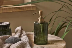 Ilcoso Recycled Hammered Glass Soap Dispenser - Green