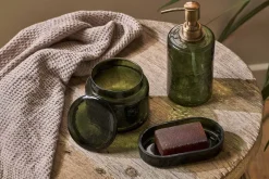 Ilcoso Recycled Hammered Glass Soap Dispenser - Green