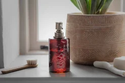 Ilcoso Recycled Hammered Glass Soap Dispenser - Amber