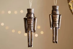 Imay Nutcracker Baubles - Antique Brass (Set of 2)