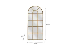 Imoma Iron Full Length Arch Mirror - Brass
