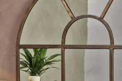 Imoma Iron Overmantel Arch Mirror - Brass