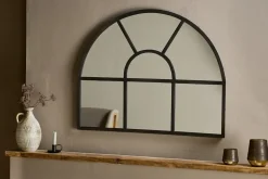 Imoma Iron Overmantle Arch Mirror