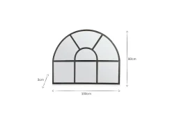 Imoma Iron Overmantle Arch Mirror