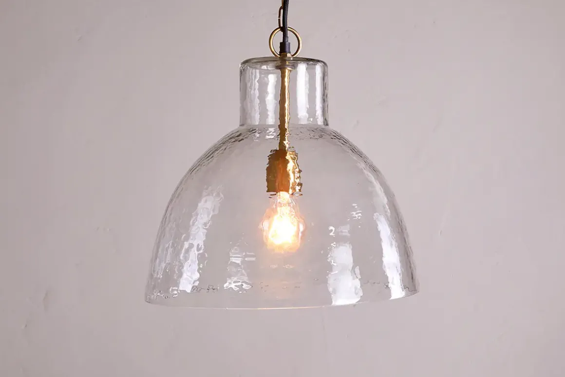 Inayah Recycled Glass Pendant - Clear